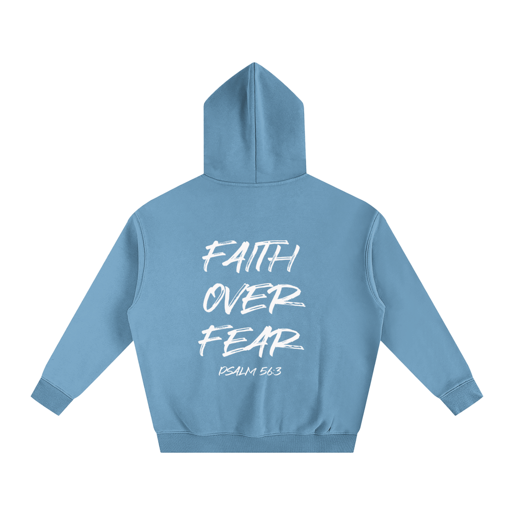 Oversized Faith Over Fear Fleeced Hoodie