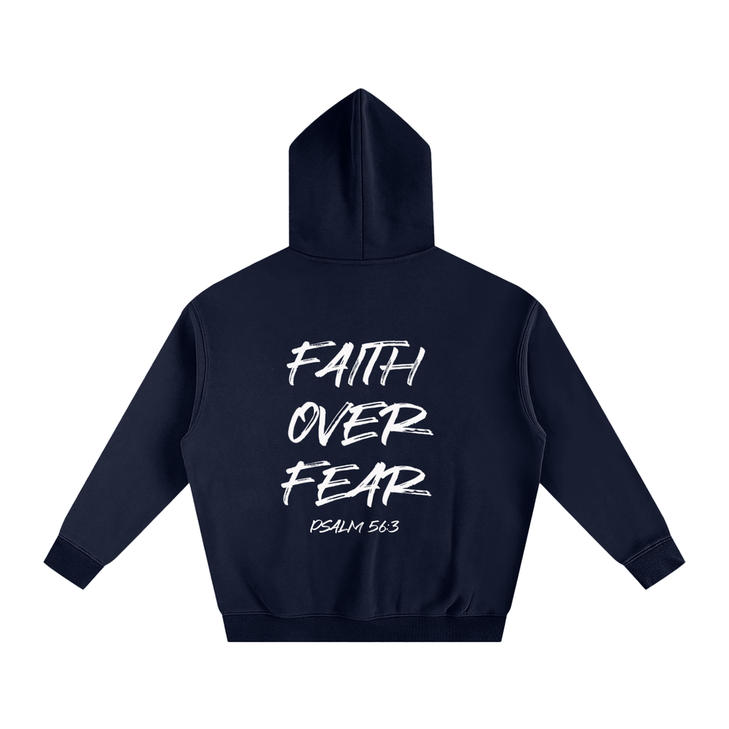 Oversized Faith Over Fear Fleeced Hoodie