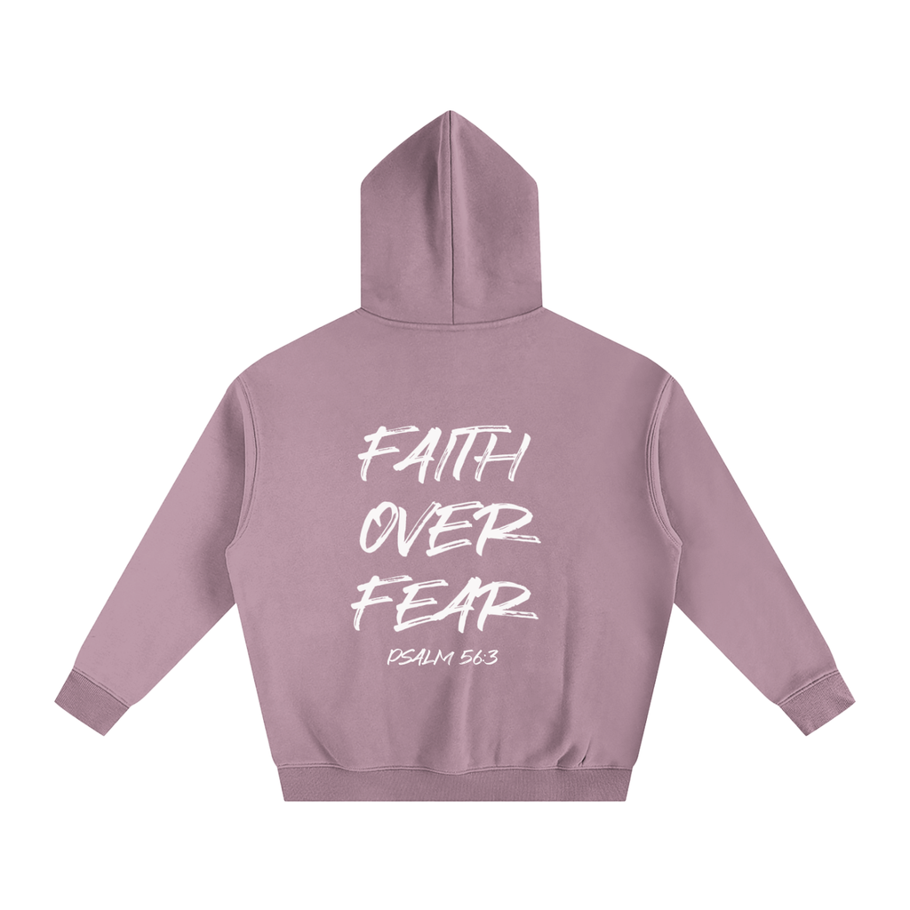 Oversized Faith Over Fear Fleeced Hoodie