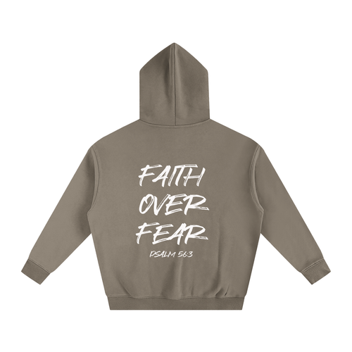 Oversized Faith Over Fear Fleeced Hoodie